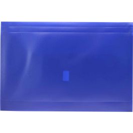 PLASTIC DOCUMENT WALLETS - FOOLSCAP - BLUE - DWF02